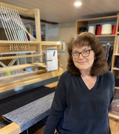 Weaving: traditional geometric patterns on a draw-loom